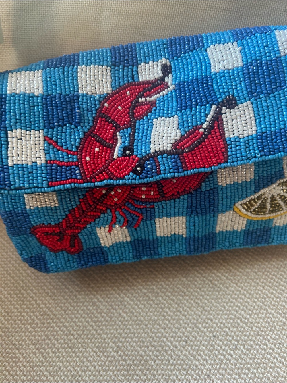 NWT SOL and MER lobster 🦞 beaded handbag.